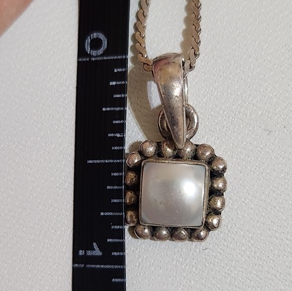 Silpada Sterling Silver Mother of Pearl Pendant Necklace - Picture 4 of 11